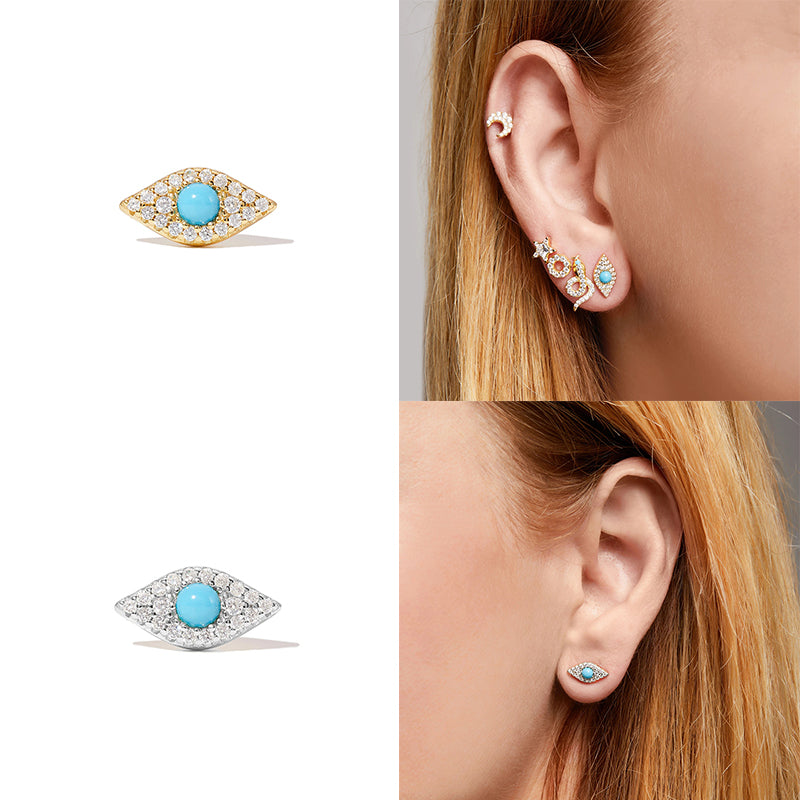 Zoe Evil Eye Stud Earrings